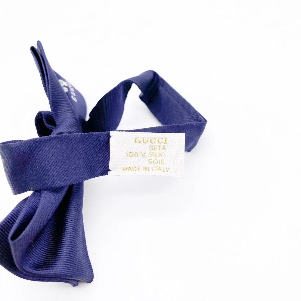 Gucci Kids Blue Silk Bowtie